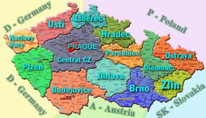 Map of Czech Dentists.